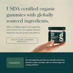 Gaia Herbs Organic Ashwagandha Gummies - Stress Support* - Made with Cinnamon & Ginger - Gluten Free & Vegan - 81 Count (27 Servings)