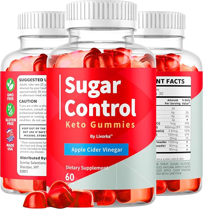 (2 Pack) SugarControl Keto Gummies - Official SugarControl Advanced Apple Cider Vinegar Gummys All Natural Supplement Support, 120 Gummies for 2 Months