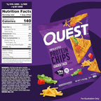 Quest Nutrition Loaded Taco Tortilla Style Protein Chips, 19g Protein, 4g Net Carb, Low Carb, Gluten Free, 1.1 oz (Pack of 12)