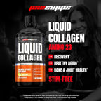 ProSupps Amino23 Liquid Collagen Shots, Citrus Punch - Collagen Peptide Post Workout Supplement Supports Healthy Aging, Joints, Skin & Hair - Gluten-Free & Zero Sugar - 16 Servings