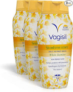 Vagisil Feminine Wash for Intimate Area Hygiene, Scentsitive Scents, pH Balanced and Gynecologist Tested, White Jasmine, 12 oz (Pack of 3)