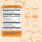 Troomy Lion's Mane Focus Gummies 30 Count - Natural Tangerine and Passionfruit Flavor, Gelatin-Free, Gluten-Free, Vegetarian