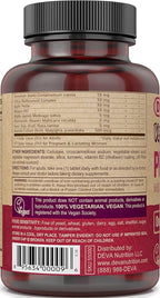 DEVA Vegan Prenatal Multivitamin and Mineral Supplement - Once-Per-Day Formula - Vitamins A, C, D, E, K, B Complex, with Folate & Chelated Iron - 90 Coated Tablets, 1-Pack