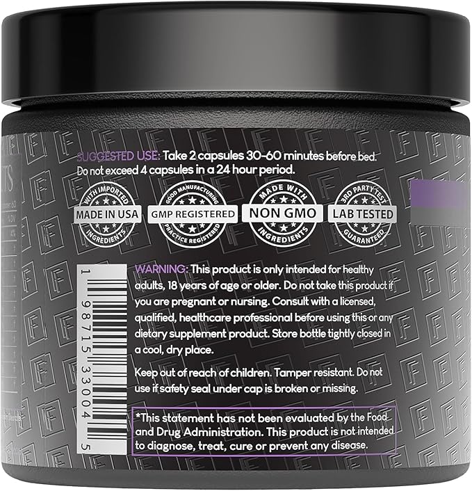 Formulation Factory 10-in1 Magnesium Glycinate Sleep Aid - The Night Before Recovery Complex with Melatonin & L-Theanine - Natural Relaxation Support (6 Month Supply, 360 Capsules)