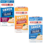 Bumble Bee Snack on the Run Variety Trio (3 Total Kits) - Original Tuna Salad, Rosemary Garlic & Sea Salt Tuna Salad, and Classic Chicken Salad with Crackers - Ready to Eat Protein Snacks