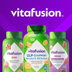 Vitafusion GLP-1 Support Fiber Plus Vitamins D,B12 and Folate Gummy Vitamins,Citrus Flavor,Sugar Free,30 Day Supply,90 Count (Pack of 2)