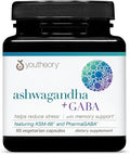 Youtheory Ashwagandha + GABA - Adaptogenic Blend with Organic KSM-66 & Ginger - Aids Stress Relief & Mood* - Supports Energy Levels* - 60 Vegetarian Capsules (30-Day Supply)*