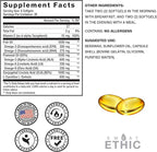 Sweat Ethic Omega Lean Muscle Toner, Non Stimulant Formula with Omega 3, 6 & 9 Fatty Acids, Cla, L Carnitine & Vitamin E, Fish Oil Capsules, Daily Supplements for Men & Women, 120 Softgel Capsules