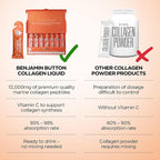 Marine Collagen Liquid Sachet w/Hyaluronic Acid & Vitamin C | for Hair, Skin, Nails & Joints | 12,000mg High Strength Hydrolysed Collagen (1.01 Fl Oz (Pack of 28), Orange)