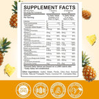 Iron Supplement Gummies for Kids - with Calcium, Zinc, Kids Multivitamin with Iron Gummies - Immune Support, Blood Builder & Energy Support for Iron Deficiency, Anemia, Pineapple Flavor, 60 Gummies