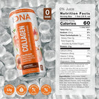 HYDRADNA- Sparkling Liquid Collagen Protein Water Drink Balanced Nutrients for Wellness - Sugar-Free - Keto-Friendly - No Gluten (12 Pack) Georgia Peach