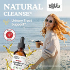 Wild & Organic Cranberry Supplement Drops - Urinary Tract Support for Women & Men - Pure Cranberry Extract Liquid Supplement - Vegan, Sugar & Alcohol-Free Tincture - 2 fl oz