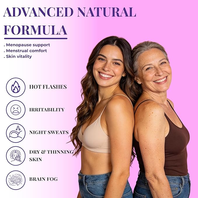 Lavender Wild Yam Cream for Women Hormone Balance, Evening Primrose infused for Menopause Support, Moisturizing Self Care for Hot Flashes, Night Sweats, Relaxation Gifts for Women