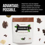Protein Powder Chocolate Cacao - 20g of Vegan, Plant-Based Protein Mix - Non-GMO, Non-Dairy, Gluten-Free - 3.5g of BCAAs - 9 Essential Amino Acids - 30-Day Supply - 2 Bag, 30 Servings
