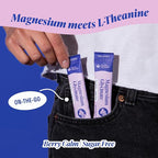 Magnesium Glycinate Powder + L-Theanine | 300 mg High Absorption Chelated Magnesium Powder for Sleep - Mixed Berry Flavor, No Sugar, Support Restful Sleep & Relaxation