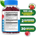 Lifeable Sugar Free Elderberry Gummies for Kids with Vitamin C and Zinc | Kids Immune Support Supplement | Great Tasting Elderberry Gummies | Vegan, Non GMO, Kosher Gluten Free | 60 Gummies