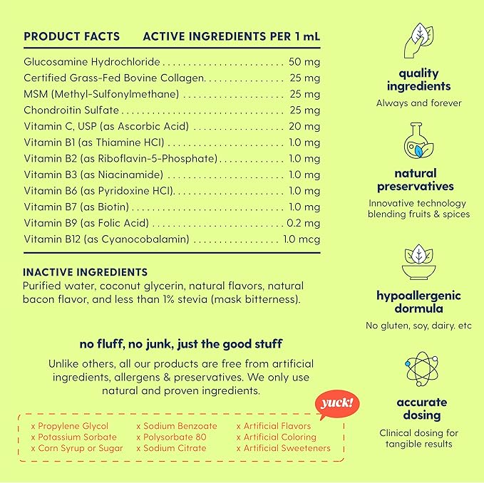 Taily Multivitamin with Liquid Collagen for Dogs and Cats – 12-in-1 Super Daily Formula for Joint, Gut, Allergy, Immune, Skin, Coat, and Urinary Tract Support - Liquid Collagen, Glucosamine for Dogs
