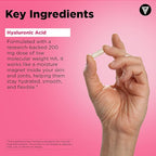 Vital Vitamins Hyaluronic Acid Supplements - Made with 200mg of Low Molecular Weight Hyaluronic Acid - Supports Skin Hydration & Elasticity from Within - 60 Capsules, 60 Servings