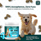 Glucosamine for Dogs Hip and Joint Supplement - Chondroitin, MSM, Green-Lipped Mussel - Clear Hip & Joint - Advanced Mobility Cartilage Support, Bone Health - Tasty Chews 60ct - Made in USA