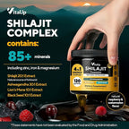 VitaUp Himalayan Shilajit Gummies - Sugar Free Natural Shilajit Gummies with Fulvic Acid, Ashwagandha, Lions Mane, Black Seed - Immune & Energy Support - 120 Count