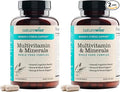 NatureWise Multivitamin for Women + Stress Support with Organic Whole Foods & Natural Minerals-B-Complex+Vitamin C+D3 K2 for Immunity,Hair,Skin & Nails-Non-GMO-60 Capsules[30-Day Supply], (Pack of 2)