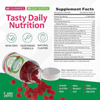 YUM-V'S Multivitamin for Women & Men – Sugar Free Multivitamin Gummies – Zero Sugar Gummy with Chromium, Thiamine & Magnesium – Keto-Friendly Daily Vitamin Gummy – Natural Raspberry Flavor – 60 Count