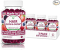 Lunakai USA Made Super Hair Gummies with Biotin, Zinc, Horsetail Extract & Saw Palmetto - Hair Growth Vitamins for Women & Men – Supports Thicker, Longer, Stronger Tresses, Skin & Nails - 3 Pack