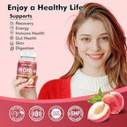 Iron Supplement for Women & Men Gummies, Multivitamin Blood Builder Iron Supplement with Folate Vitamin C B12 B6 Zinc for Adults & Kids - Energy Support - Peach Flavor, Vegan 60 Gummies