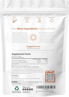Micro Ingredients Vitamin D3 5,000 IU + K2 MK-7 100 mcg, 300 Softgels | 2-in-1 Vitamins D & K Complex | Extra Strength, Easy to Swallow, Non-GMO, Gluten Free
