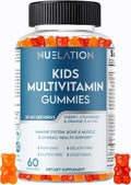 Vegetarian Kids Multivitamin Gummies, 30–60 Servings. With 14 Essential Vitamins & Minerals. Gelatin-Free, Gluten-Free. Non-GMO Gummy Vitamins for Toddlers, Support Immune, Bones & Overall Wellness