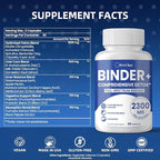 2300 MG Detox Binder Supplement – All-in-1 Detox Binder, Activated Charcoal, Zeolite, Bentonite Clay – Liver & Gut Detox Cleanse, Toxin Flush, Digestive, Max Absorption, 90 Vegan Capsules