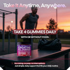 Creatine HCL Gummies for Women & Men - 120 Gummies 6200mg HCL Creatine Chews Advanced Complex with L-Taurine + Vitamin B12 for Muscle Strength, Energy Boost & Booty Gain Gummy - Mixed Berry Flavor