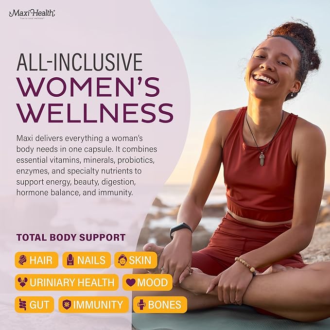 Womens Multivitamin – Methylated Multivitamin for Women with 23 Key Vitamins C, D, B6, B12, Calcium, Probiotics, Biotin & More - Energy, Skin, Nails & Gut Health Support - Kosher 60 Capsules