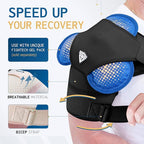 Shoulder Brace - Support & Injury Prevention Brace- Joint Pain Releaser- Shoulder Compression Wrap Strap - Adjustable Injury Accessories for Shoulders - Premium Quality Strap by FIGHTECH (Pink, L-XL)