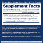 BodyHealth PerfectAmino Powder - BCAA and EAA Powder for Pre and Post Workout - Amino Acid Energy Drink to Support Lean Muscle and Recovery - NSF Certified for Sport - Vanilla - 66 Servings