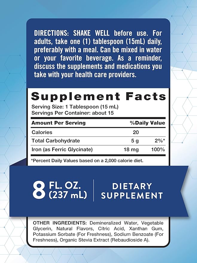 Nature's Truth Liquid Iron Drops Supplement 18mg | Essential Mineral | Vegan, Non-GMO, Gluten Free