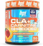 BPI Sports CLA + Carnitine Shredded - Convert Fat Cells Into Energy and Supports Lean Muscle, Boost Metabolism - Non-Stimulant L-Carnitine Supplement - Tropical Mango (14.1 oz. / 50 Servings)