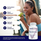 Research Verified Resveratrol - 98% Trans-Resveratrol 1000 mg, Anti-Aging Support - 60 Capsules per Bottle - 3 Bottles