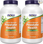 NOW Foods Supplements, Prostate Health, Clinical Strength Saw Palmetto, Beta-Sitosterol & Lycopene, 180 Softgels,(Pack of 2)