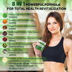 Moringa Gummies for Women Men, Pure Organic Moringa Leaf Extract Supplement with Vitamin C & E, Turmeric, Ceylon Cinnamon, Probiotics for Gut & Immune Health, Supergreen, Sugar-Free, Vegan, 60 Chews