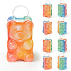 Cheerland Candyland Party Bags Gummy Candy Bear Decorations Party Favor Bag Supplies Treat Bags for Christmas Treat Kids Birthday Gift Bag Baby Shower Dessert for Colorful Bear Decoration 8 Pcs