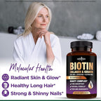 NEW AGE Biotin Collagen Keratin Hyaluronic Acid - 50,000mcg Hair Growth Vitamins for Men and Women, Nails, Hair, Skin Vitamins and DHT Blocker with Vitamin E Folic Acid Pumpkin Seed MSM- 270 Count