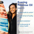 Patient One Evening Primrose Oil 1000mg | Supplement to Support Healthy Skin and Joint Comfort* | Solvent-Free, Cold-Pressed Oil | 60 Softgels