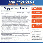 Wholesome Wellness Organic Raw Probiotics 100 Billion CFU, Dr Formulated for Women and Men, Complete Adult Supplement with Prebiotics and Digestive Enzymes; 30 Capsules, Shelf Stable