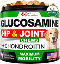 Glucosamine for Dogs - Hip and Joint Supplement for Dogs - Glucosamine Chondroitin - Joint Pain Relief Pills - MSM - Advanced Health Support Supplement - 170 Mobility Chews - Made in USA