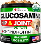 Glucosamine for Dogs - Hip and Joint Supplement for Dogs - Glucosamine Chondroitin - Joint Pain Relief Pills - MSM - Advanced Health Support Supplement - 170 Mobility Chews - Made in USA