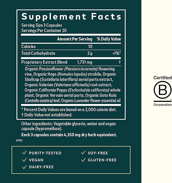 Gaia Herbs Sound Sleep - Sleep Support Supplement - Herbal, Plant-Powered Support for Calm & Relaxation* - Valerian Root, Passionflower & More - 60 Vegan Liquid Phyto-Capsules (20 Servings)