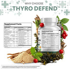 Clean Nutra Selenium 300mcg Iodine 500mcg Thyroid Support for Women & Men | L Tyrosine 500mg Ashwagandha Supplement Bladderwrack, Turmeric, Kelp, Schisandra Zinc Pills Capsule Supplements