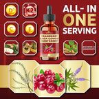 23in1 Cranberry Liquid Drops with, Vitamin D3, K2, C, E, Cranberry, Black Cohosh, Chasteberry, Wild Yam, D-Mannose, Probiotics, Maca & More to support health, Immunity - 30 Days Supply - 1FL Oz