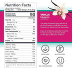 Designer Wellness, Aria, Women's Wellness Low Calorie Vanilla Protein Powder with Biotin, Vitamin C and Organic Aloe, Vanilla Blossom, 1.85 Pound